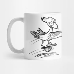 Bird on a Onewheel Mug